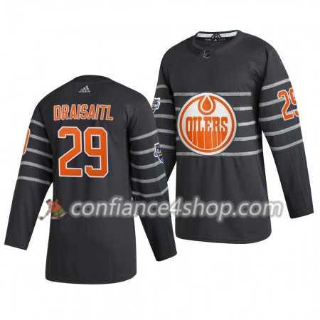 Adidas Maillot de Hockey Edmonton Oilers Leon Draisaitl 29 Gris 2020 NHL All-Star Authentic - Homme